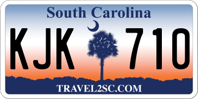 SC license plate KJK710