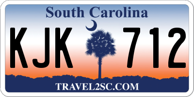SC license plate KJK712