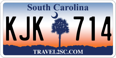 SC license plate KJK714