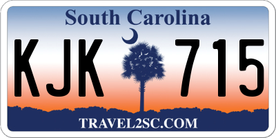 SC license plate KJK715