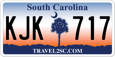 SC license plate KJK717