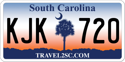 SC license plate KJK720