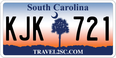 SC license plate KJK721
