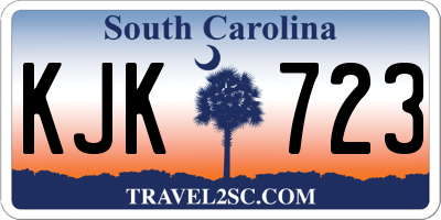 SC license plate KJK723