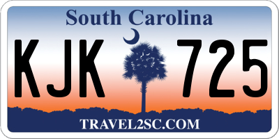 SC license plate KJK725