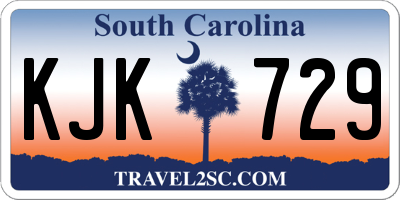 SC license plate KJK729