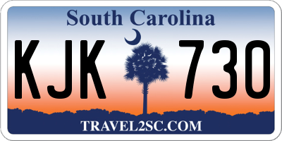 SC license plate KJK730