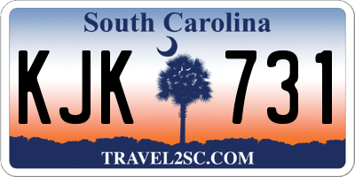 SC license plate KJK731