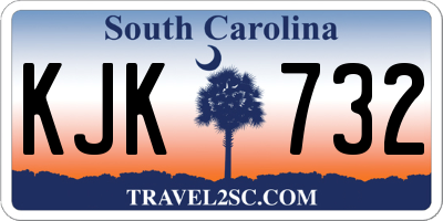 SC license plate KJK732