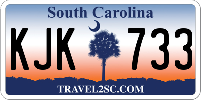 SC license plate KJK733