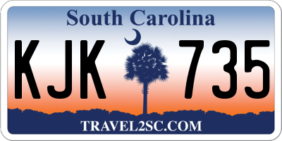 SC license plate KJK735