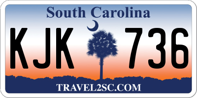SC license plate KJK736