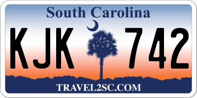 SC license plate KJK742