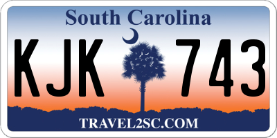 SC license plate KJK743