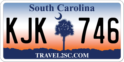 SC license plate KJK746
