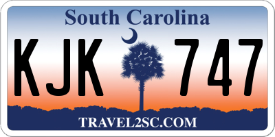 SC license plate KJK747