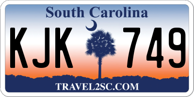 SC license plate KJK749