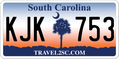 SC license plate KJK753