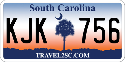 SC license plate KJK756