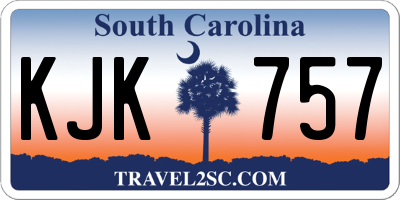 SC license plate KJK757