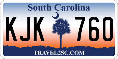 SC license plate KJK760