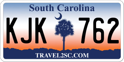 SC license plate KJK762