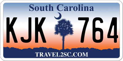 SC license plate KJK764