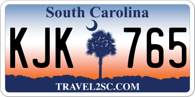 SC license plate KJK765