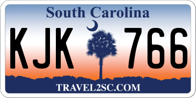 SC license plate KJK766