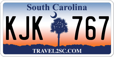 SC license plate KJK767