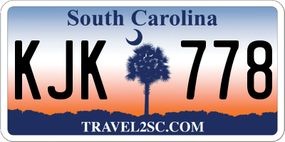 SC license plate KJK778