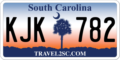 SC license plate KJK782