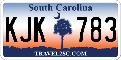 SC license plate KJK783