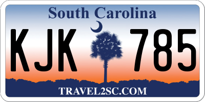 SC license plate KJK785