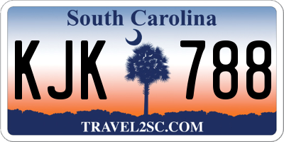 SC license plate KJK788