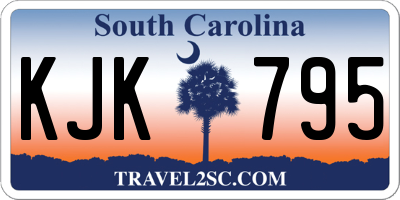 SC license plate KJK795