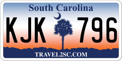 SC license plate KJK796