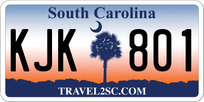 SC license plate KJK801