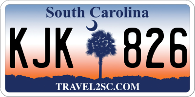 SC license plate KJK826