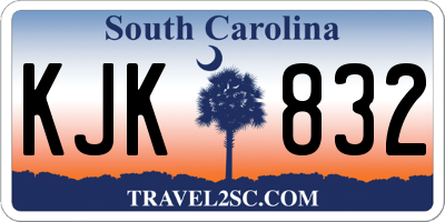 SC license plate KJK832