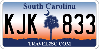 SC license plate KJK833
