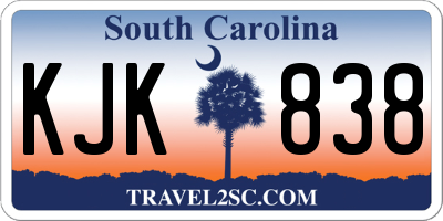 SC license plate KJK838
