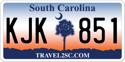 SC license plate KJK851