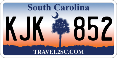 SC license plate KJK852
