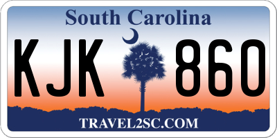 SC license plate KJK860