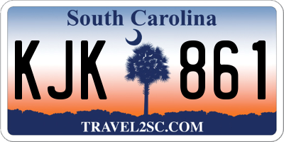 SC license plate KJK861