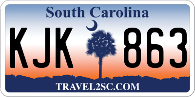 SC license plate KJK863