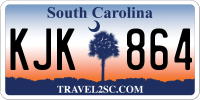 SC license plate KJK864