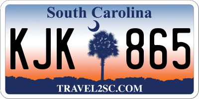 SC license plate KJK865