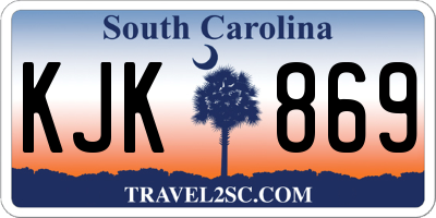 SC license plate KJK869
